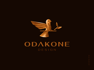 ODAKONE - Bird Logo Design | DAINOGO animal logo bird bird logo brand branding creative logo design dove logo logo logo design logo portfolio logofolio mark minimal logo minimalist logo modern logo symbol visual identity wood grain