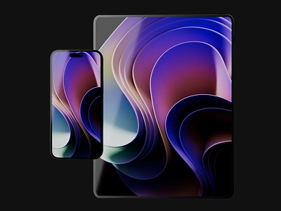 Wallpaper design phone pad 3d art c4d color colorful colors future futuristic graphic design ipad iphone motion pad phone tech wallpaper windows