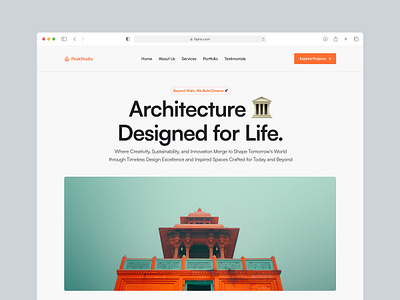 Architecture Company Portfolio Website Design architecture building company construction landing page portfolio real estate web design website