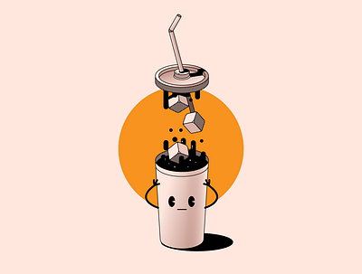 Inktober - Day 11 - Snacks drink illustration gradient illustration inktober 2024 milkshake illustration snack illustration snacks vectober 2024 vector