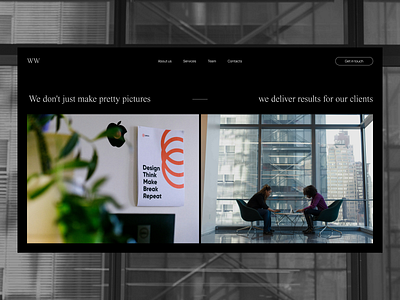WW studio website design minimal studio typography ui ux uxresearch web design website