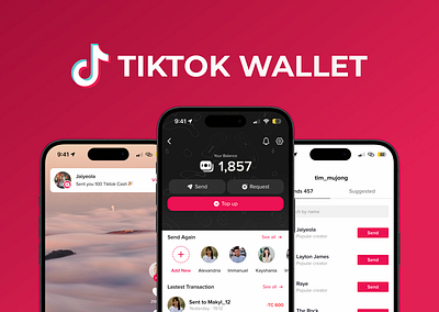 TikTok Wallet Feature animation app design graphic design logo mobile typography ui uiux ux