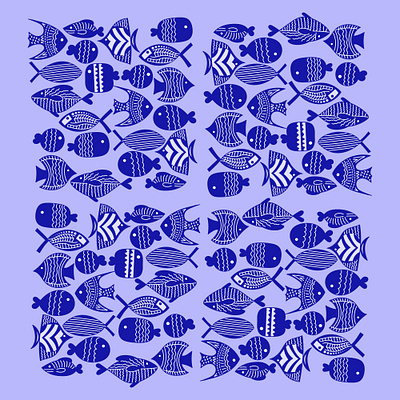 Pattern cute marine print fish blue design app branding design graphic design illustration logo typography ui ux vector