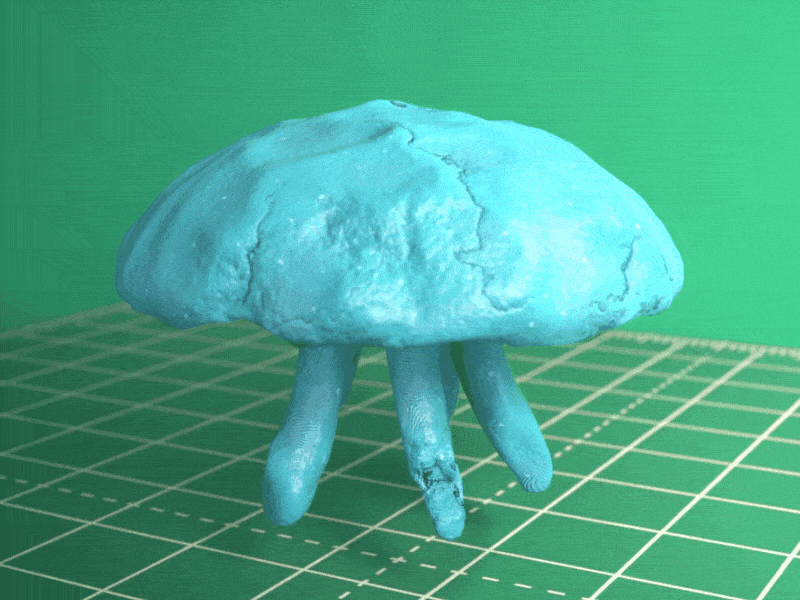 Faked claymation with Blender (Jellyfish) 3d after effects animation claymation design jellyfish loop motion rigging