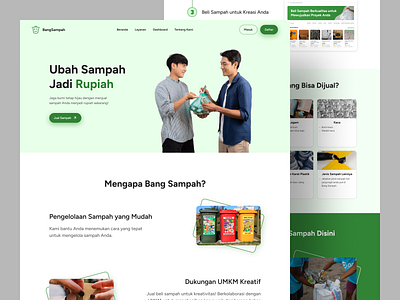 Bang Sampah - Waste Selling Website design ui ui design ui ux uiux ux visual visual design web web design website design