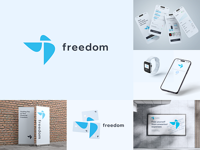 Freedom Logo & Brand Identity bank banking brand identity branding design finance financial freedom graphic design identity logo