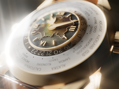 Mechanical watches 3d branding illustration