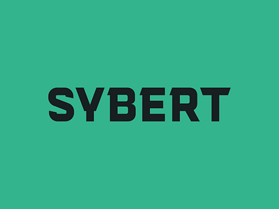 Sybert Logo flat font lettering letters logo logotype modern sharp triangular type vector