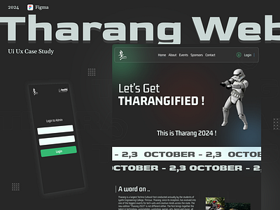 Tharang Website 2024 branding figma jyothi landingpage techfest ui ux webapp website