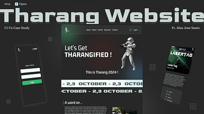 Tharang Website 2024 branding figma jyothi landingpage techfest ui ux webapp website