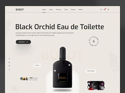 Perfume Website Ecommerce Product Landing Page Design apple black branding business design ecommerce illustration iphone landingpage logo marketing perfume shopify template tom ford ui uiux webflow website wix