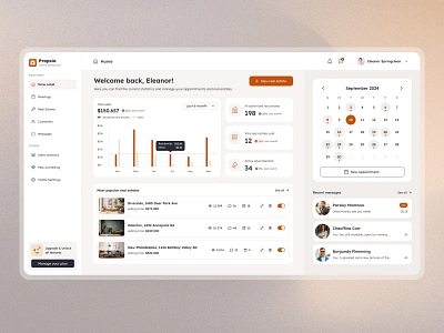 Propsio - Admin Dashboard UI Kit analytics app design application calendar chat dashboard design figma management minimal product design sidebar statistics ui ui8 ux welcome