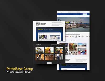 Oil & Gas Company Website graphic design industry landing page oil gas ui website