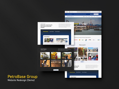 Oil & Gas Company Website graphic design industry landing page oil gas ui website