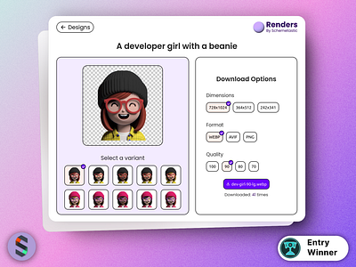 Schemetastic Renders 3d anima challenge competition free graphic design netlify resource ui web app