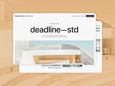 deadline-std - Architecture Portfolio architecture portfolio ui web design