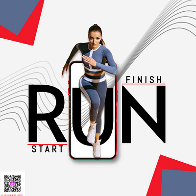 run for health animation branding graphic design logo