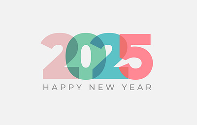 New Year 2025 colorful text design 2025 2025 logo 2025 new year animation branding graphic design happy happy new year illustration logo new new year new year 2025 vector year