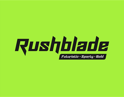 Rushblade Font branding design digital font font design futuristic game graphic design illustration logo logotype machine racing robotic space sports square techno typography ui