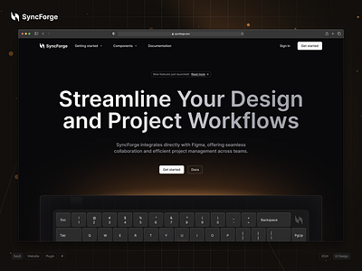 SyncForge - Website Design - SaaS🔥 ai app blockchain design team figma figma plugin figma tool mobile design notion product product design project management responsive saas slack software ui web app website website design