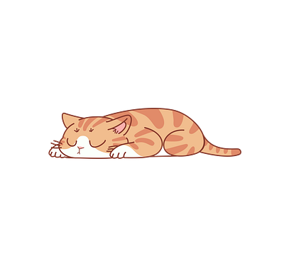 Cozy Cat Nap - Dreaming in Feline Comfort adorable aesthetic cartoon cat cat quotes chubby cat cozy cat cute design drawing i love my cat illustration line art orange tabby pets relaxing cat sleeping tabby cat trending vintage