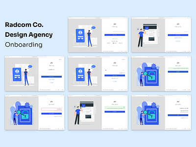 Radcom Co. Design Agency Onboarding onboarding ui xd