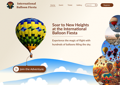 International Balloon Fiesta Landing Page balloonfiesta creativelandingpage culturalevent eventdesign festivaldesign interactivedesign landingpagedesign uiinspiration userexperience uxuidesign visualdesign webdesign