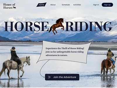 Horse Riding Landing Page creativelandingpage equestriandesign eventdesign horseriding landingpagedesign outdoorsports sportdesign uiinspiration userexperience uxuidesign visualdesign webdesign