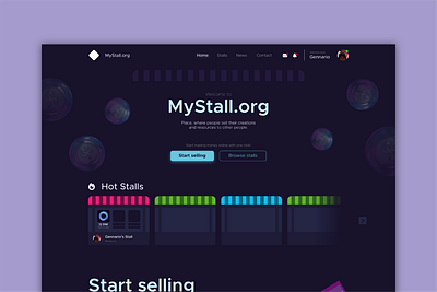 MyStall.org | website design (concept) 2024 eb graphic design market marketplace modern stalls ui ux web design website