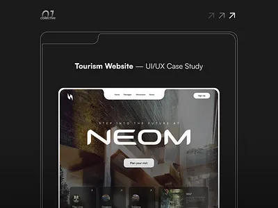 Tourism Landing Page — UI/UX dubai figma neom prototype ui design uiux user interface ux design valiant wireframes