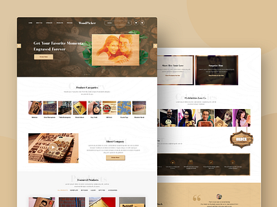 Wood Craft Website UI Design furniture handcraft minimal modern ui uidesign ux uxdesign webdesign website wood