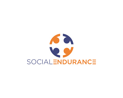 Social endurance logo flat logo