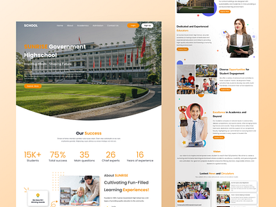 School Website Design with parallax scroll effect animation creativewebdesign educationdesign educationui interactivedesign minimaldesign modernwebsite parallaxdesign responsivedesign schoollandingpage schoolui schoolux schoolwebsite uiux uxdesign uxinspiration webanimation webdesigninspiration websitedesign