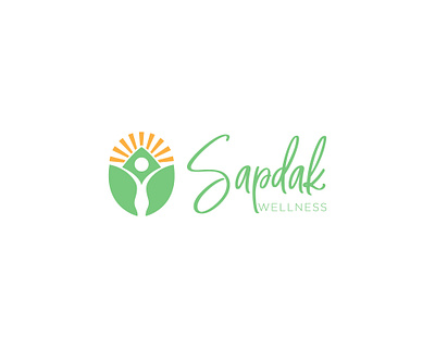 Wellness logo logo with leaf