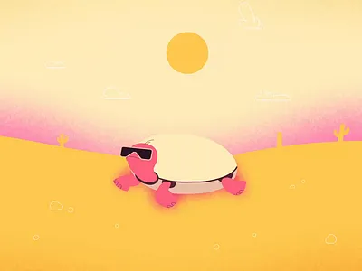 Party turtle 2d animation after effects cartoon cartoon animation character character animation motion design motion graphics turtle