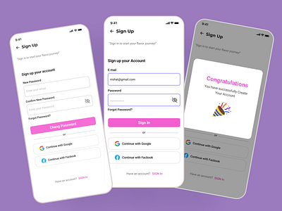 Sign Up Page UI Design design mobile app mobile ui design sign up typography ui ux