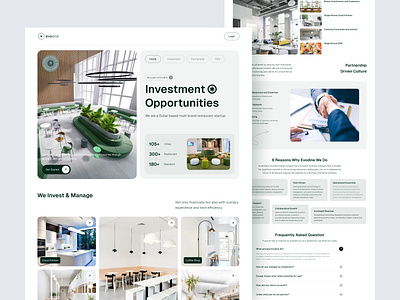 Evodine Website Design clean design minimal multibrand website restaurant restaurant startup service startup startup website ui design ux design website website design