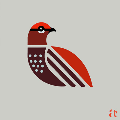 Artistic Logo Inspirations by Aravind Reddy Tarugu #10: Grouse aravind art branding clean design digital flat geometric graphic design icon logo modern nature red grouse reddy tarugu ui ux vector website