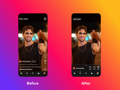 Instagram Update animation app update creative design figma instagram instagram reels interactive ui iphone app minimalist ui mobile ui modern ui motion design reels smooth animations social media app tiktok ui design user experience ux design video sharing