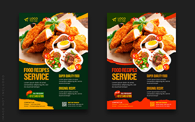 Food flyer design template promotion