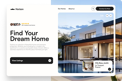 Horizon - Real estate web design branding logo ui