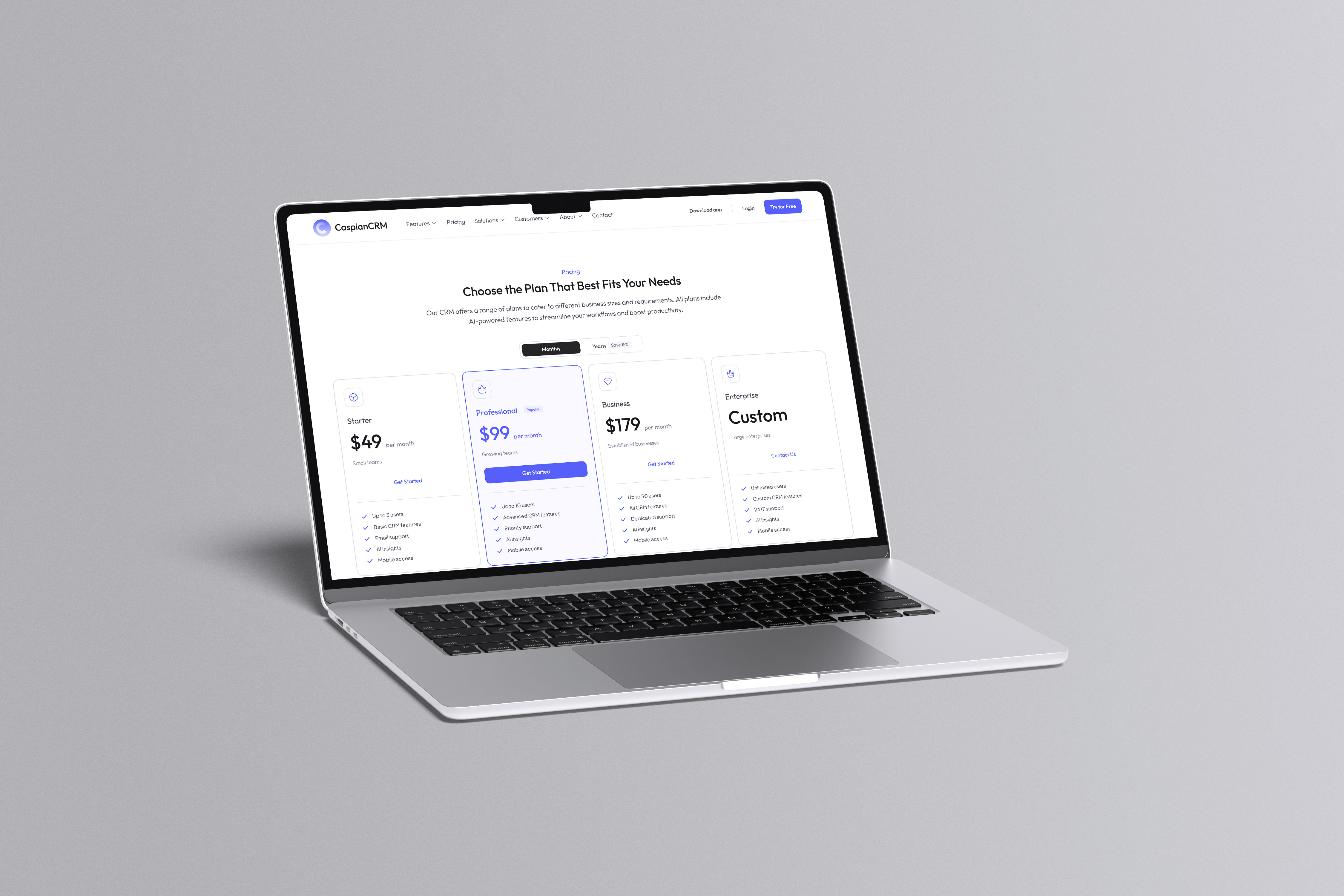 Daily UI #30 - Pricing crm dailyui dailyui30 figma landingpage pricing pricingpage ui uiux userinterface