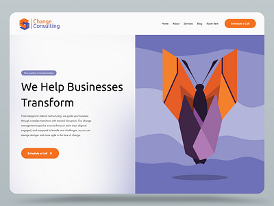 Change Consulting Hero redesign consulting corporate hero illustration ui web design