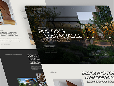 Architecture Landing Page agency architectue company design elementor framer interior landing page minimal popular shot property ui uidesign webflow website