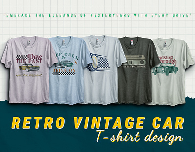 RETRO VINTAGE CAR T-SHIRT DESIGN cloth fashion graphic design illustrator photoshop retro t shirt vintage