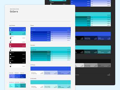 Radcom Design System Color Palette branding color palette design system style guide ui