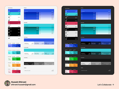 Radcom Design System Light/Dark Theme Color Palette branding color palette design system style guide ui