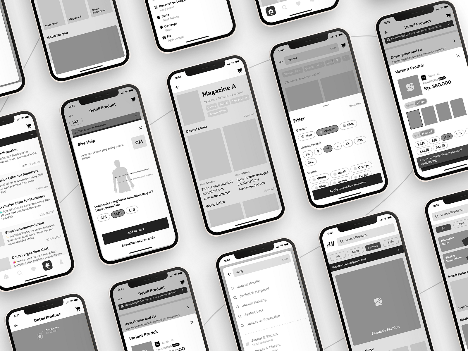 Shopping Store Wireframe by Ghozi on Dribbble