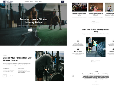 Fitness Landing Page: FunFit Fitness fitness gym homepage landing page ui ux web design