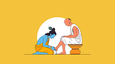 Timeless Friendship characterdesign design flat illustration friendship graphic design illustration indianculture indianmythology krishna loveandrespect mahabharata minimalistart mythology poster sudama vector